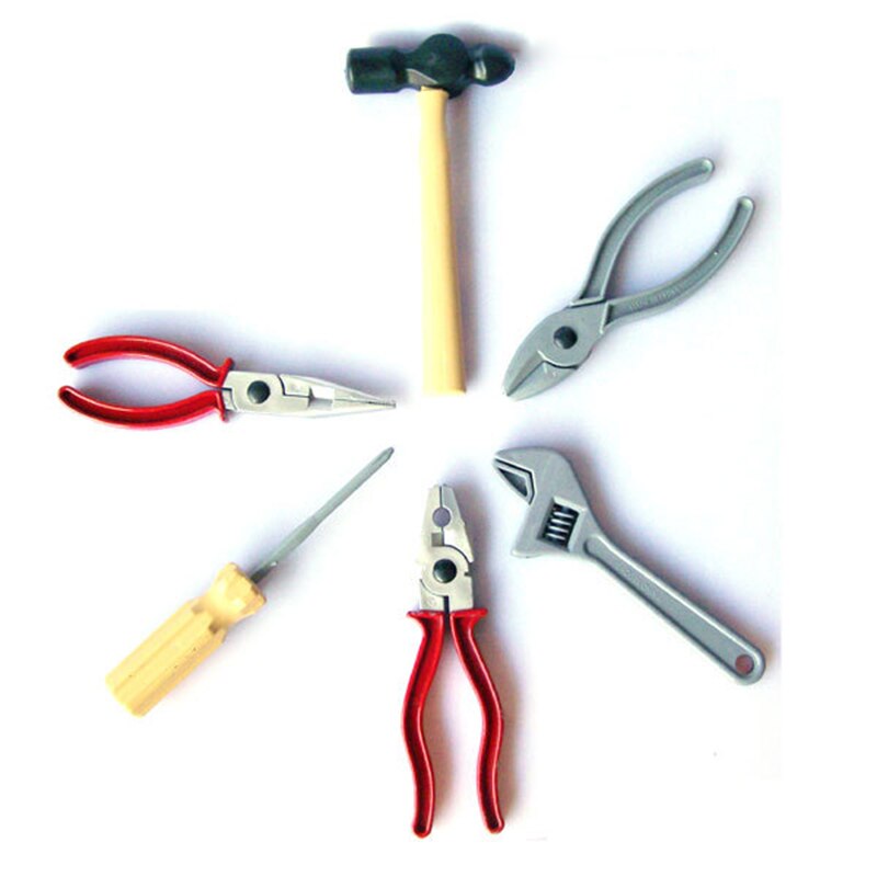 6 stks/set Leren Reparatie Gereedschap Speelgoed Kinderen Vroeg Educatief Plastic Veilig Onschadelijk Speelhuis Rollenspel Games Speelgoed
