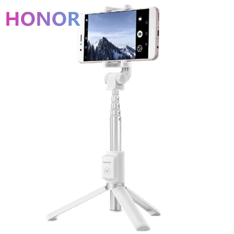 Huawei  af15/cf15 pro bluetooth selfie stick stativ bærbar trådløs fjernbetjening zoomkontrol håndholdt monopod til ios android telefon: Ære  af15 hvid