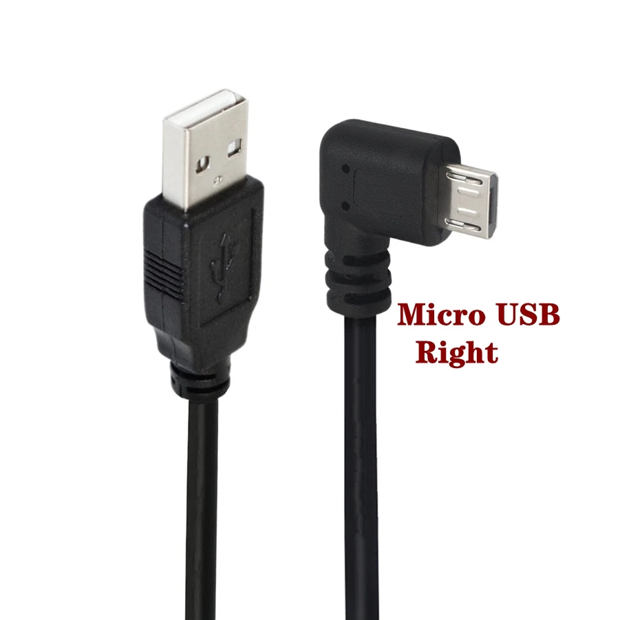 Micro USB/Mini USB 5-pins mannelijke naar USB mannelijke adapter, 90 graden dubbele bocht (omhoog/omlaag/links/rechts), korte kabel 25CM/1M/3M/5M: grijs / 1,5 meter
