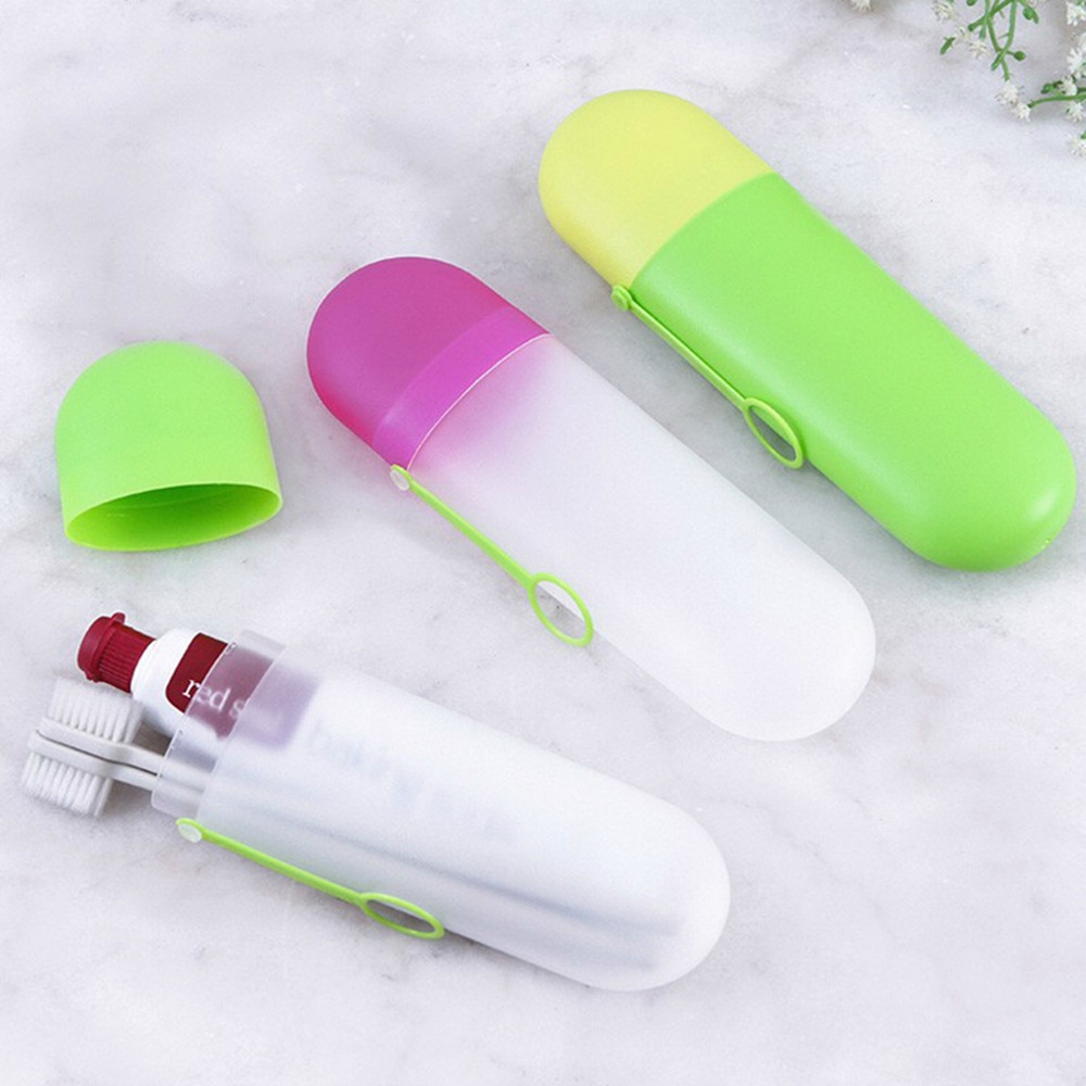 Portable Toothbrush Toothpaste Holder Storage Box Practical Container Toothbrush Organizer Bathroom Travel kit