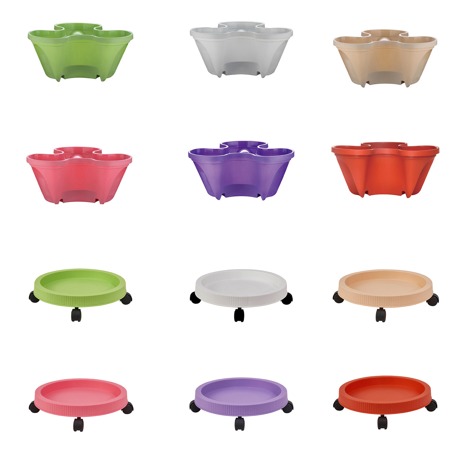 Vertical Stackable Strawberry Planter Pot Removable Universal Wheel Tray Plant Gardening Stacking Seedling Holder Home Garden