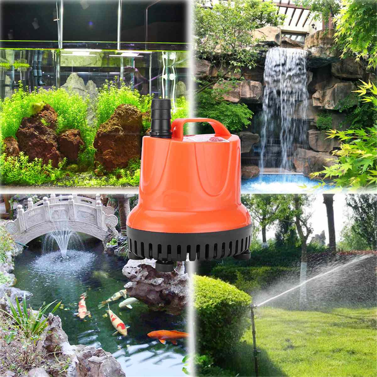 110W Submersible Water Pump Aquarium Fish Pond Tank Bottom suction Spout Control Clean Water change filter manure suction pump
