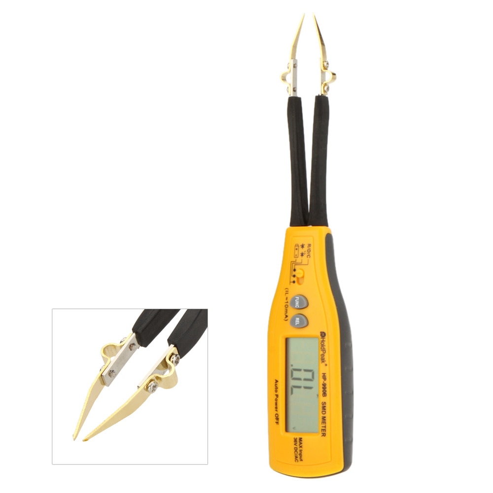 HP-990B Digital SMD Multimeter ESR Capacitor Resistor Tester SMD Plier Clamp Meter Diode Continuity Test