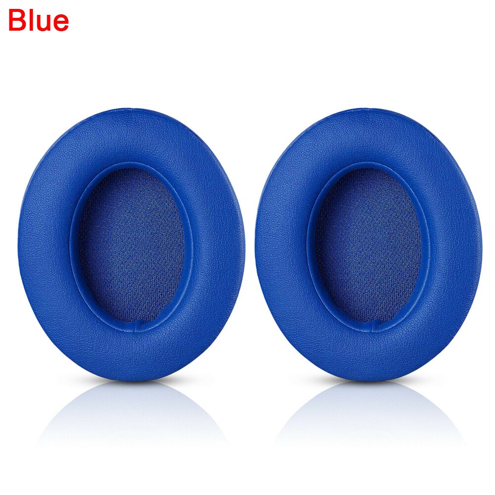 1 Paar Vervangende Oorkussens Voor Beats Studio 2 3 Bedrade Draadloze Hoofdtelefoon Ultra-Zachte Spons Kussen Mode Oordopjes cover Zwart: Blue