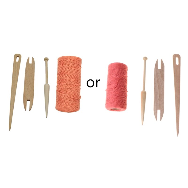 4 teile/satz Natürliche Holz pendeln Stock Nadel betroffen Weben Webstuhl Kette Gewinde Garn Zubehör DIY Handwerk