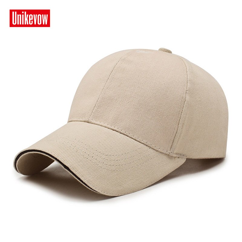 UNIKEVOW 100% cotton Simple style baseball cap For Men And Women Sports Leisure Hats Hip Hop Solid baseball cap