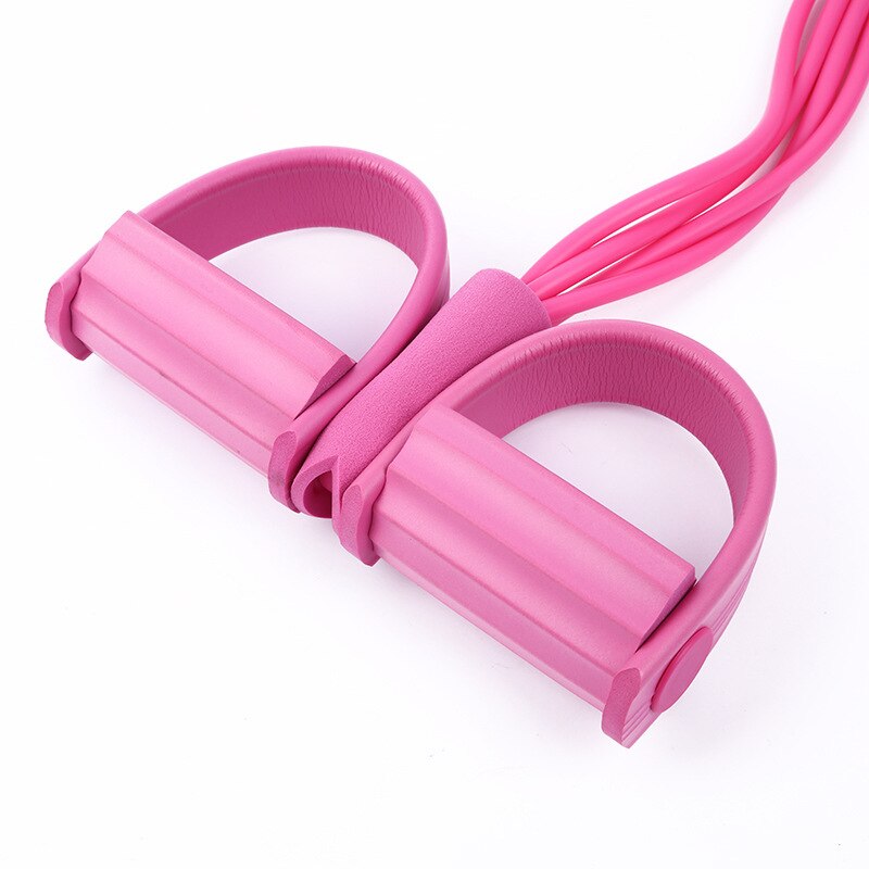 Tensor de Pedal portátil para sentadillas, cuatro tubos, cuerda de tensión multifuncional, reducción de grasa