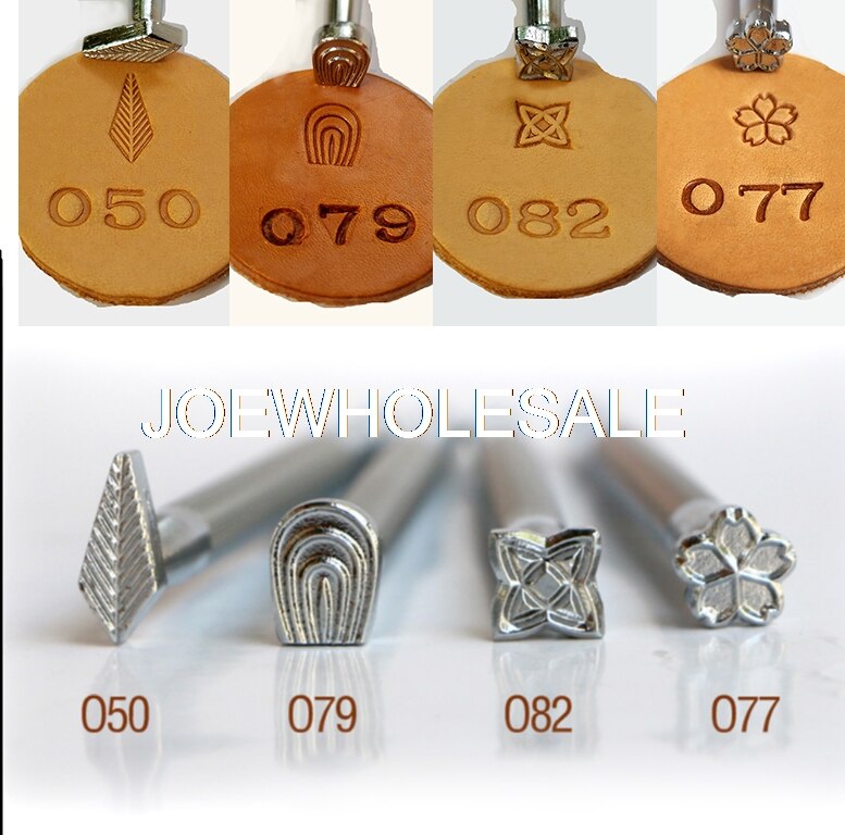 Sello de metal de cuero japonés, herramientas de impresión de artesanía de cuero O50/O77/O79/O82,