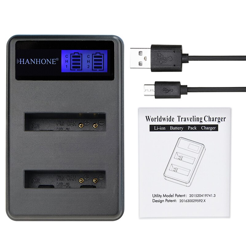 NB-6L NB-6LH Charger 2 Slot LCD USB Dual Charger voor Canon IXUS 85 95 IS SX275 SX280 SX510 D10 S90 batterij