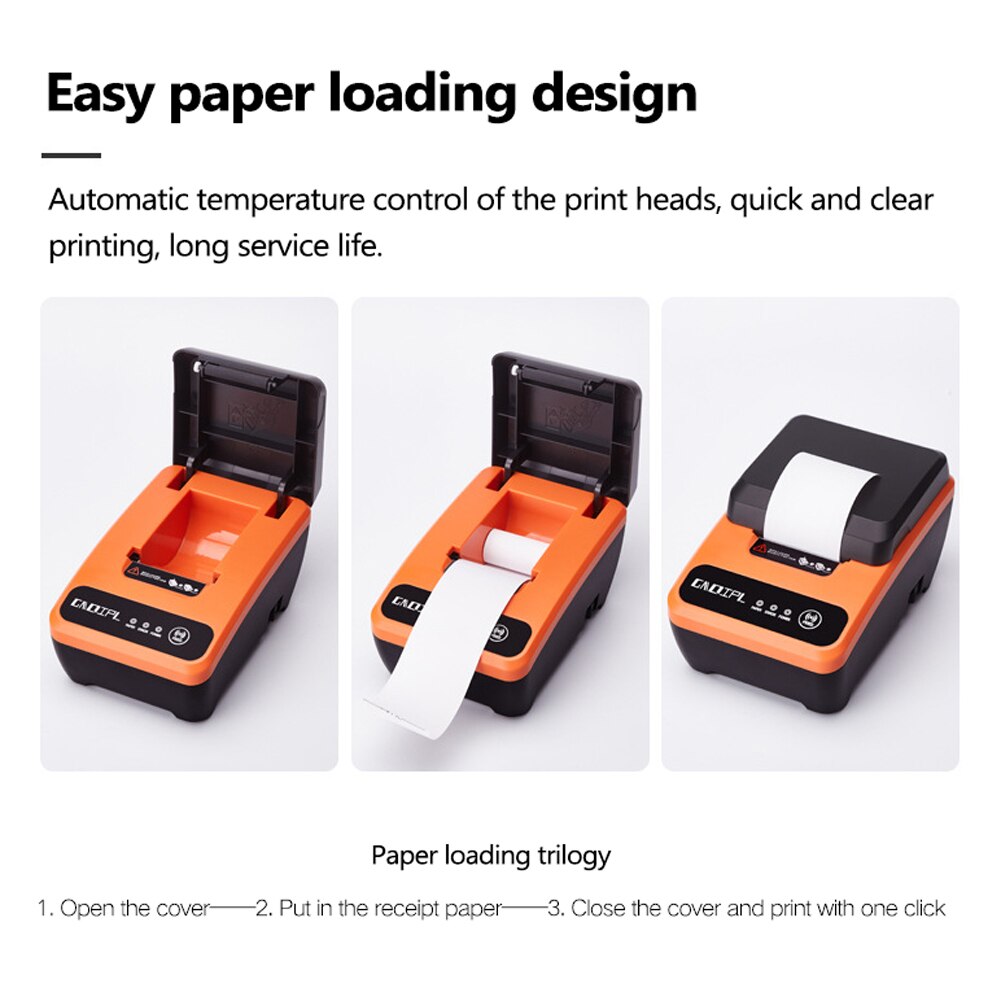 58mm USB Thermal Label Printer Portable Fine BT Printer Qr Code Sticker Barcode Thermal Clothing Label Printers