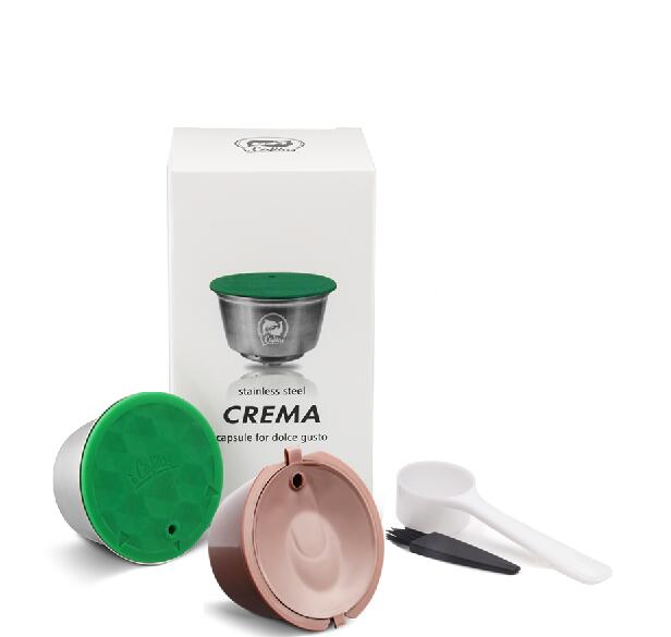 in ACCIAIO INOX in Metallo Riutilizzabile Dolce gusto Capsula & 3rd Plasti ForNescafe Macchina per il Caffè Riutilizzabile Dolci Filtro Gocciolatore Manomissione: 1pezzi-S 1pezzi-3rosso