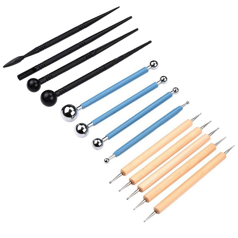13 Stuk Bal Pen Puntjes Gereedschap Klei Aardewerk Modellering Set Rock Schilderen Kit