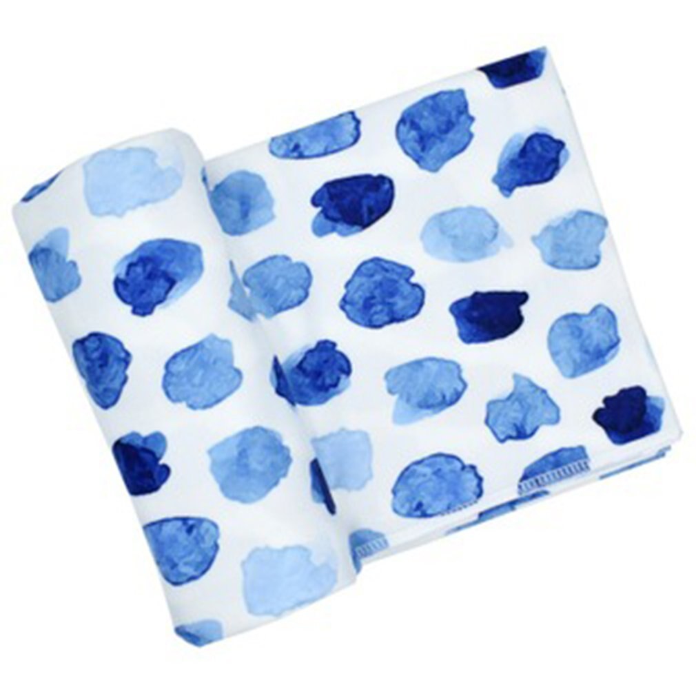 Newborn Watercolor Printing Wrap Cloth Neutral Downy Flowers Dot Animal Infant Baby Crib European And American Style: C 86x137cm