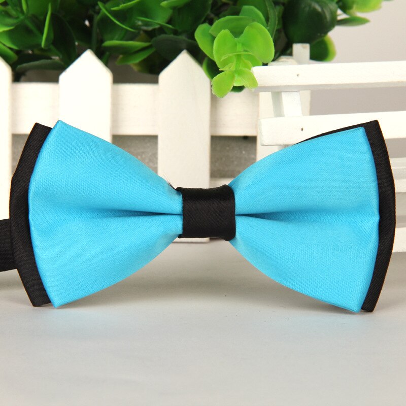 Nœud papillon pour enfant, vêtement classique, couleur unie, réglable, boutonné, deux tons, bleu, rouge, pour plus d'ingéniosité