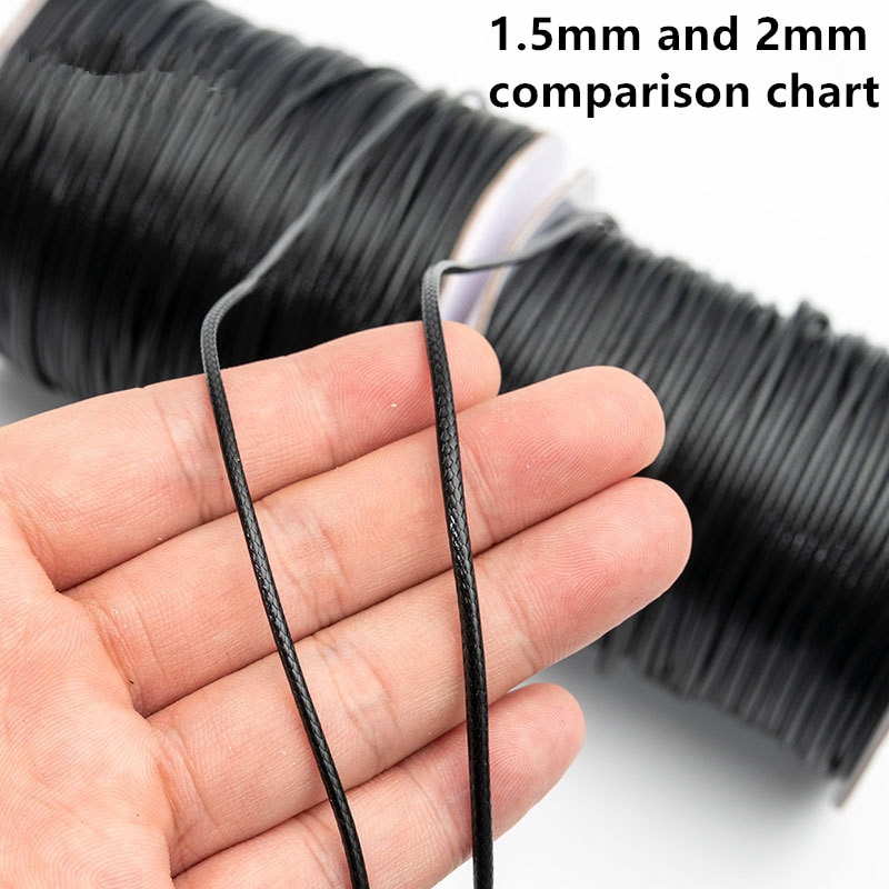 0.5mm farverige vokset bomuldssnor reb vokset tråd snor snor strimmel halskæde reb til armbånd smykker gør finde 10 meter
