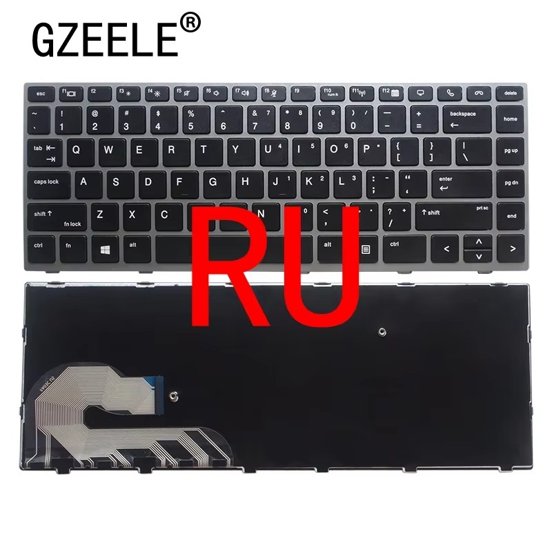 US/RU/SP/UK/LA/FR laptop keyboard FOR HP EliteBook 745 840 G5/G6 846 G5/G6 848 G5/G6 Zbook 14U G5/G6 HSN-I17C-4/I13C-4 I24C MT44: Blue
