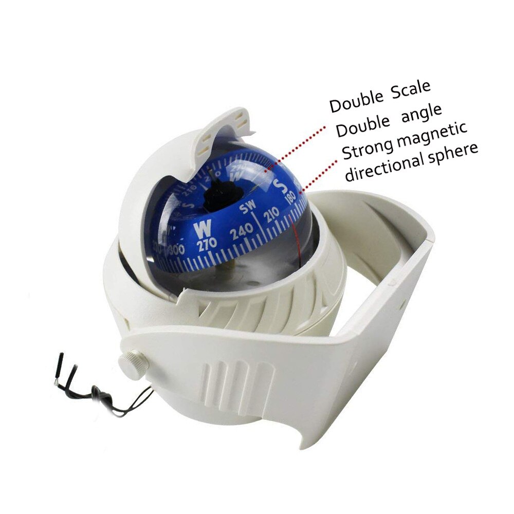 High Precision LED Pivoting Compass Sea Marine Electronic Boat Ship Vehicle Car Compass Navigation Positioning