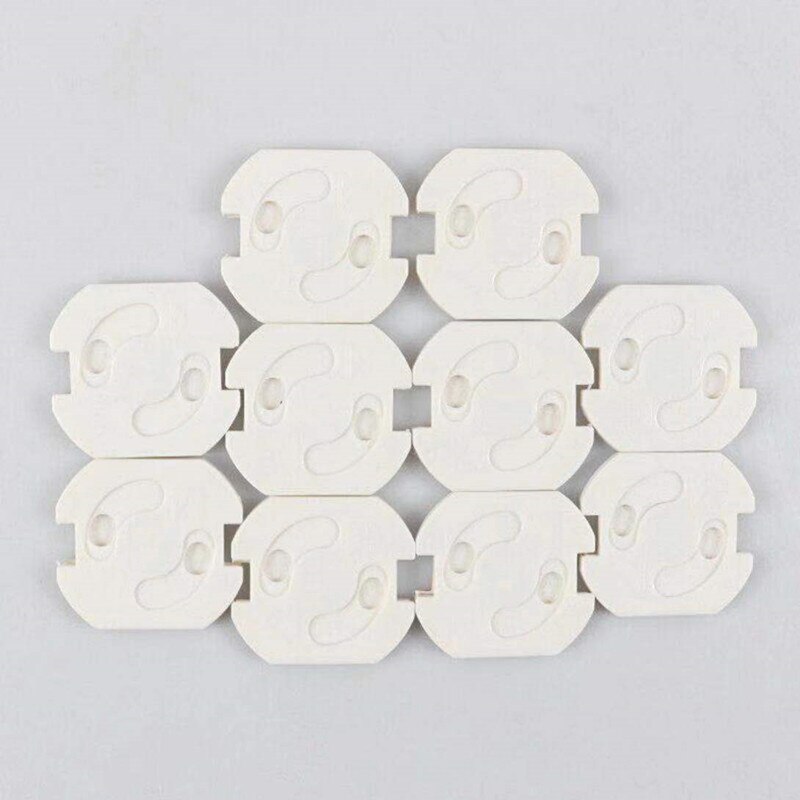 20pcs/lot Pure White ABS Baby Safety Plug Socket Protective Cover Protective Insulation Against Electric Shock 2 Hole Round