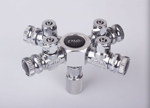 6 outlet double outlet output Aquarium CO2 Regulator, 2 way, 3 way, 4 way, 5 way, 6 way splitter +: 4 way