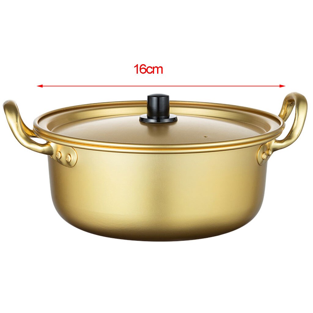 Aluminum Instant Noodle Pot Ramyun Cooker w/ Handles Fast Cooling Boiler