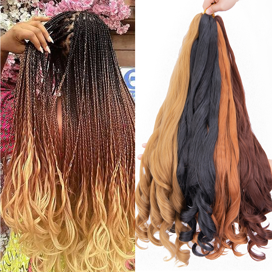 Synthetic Water Wave Braid Crochet Hair Extensions Afro Curly Tress Loose Wave Braiding Hair Bundles Braids Blonde Free Tress