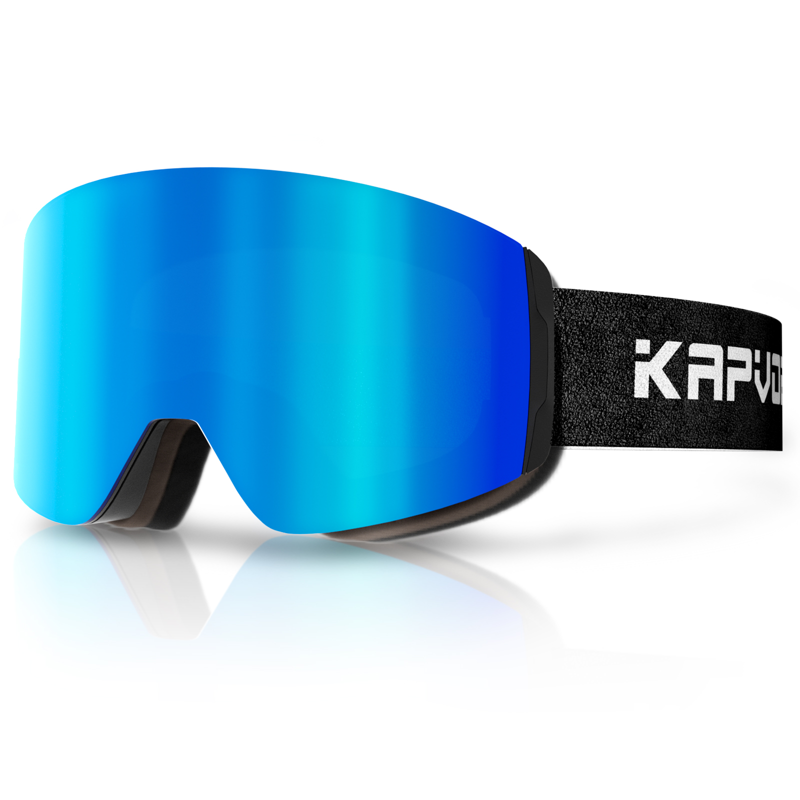Kapvoe-Ski Goggles Snowboarding Goggle Snow Skiing Mask for Men Women Anti-Fog Lens Kit UV400 Protection Snowmobile Glasses: black
