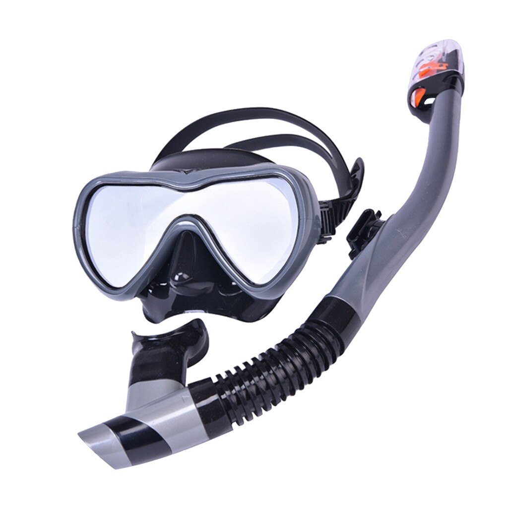 Unisex Diving Masks Snorkel Set Snorkeling Diving Equipment Silicone Diving Snorkeling Glasses Set Подводная Охота: E