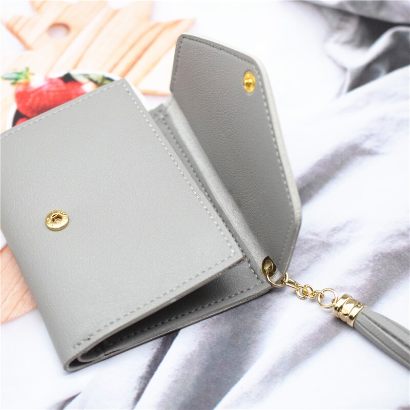 Portemonnee Vrouwen/Mannen Pu Leer Rood/Zwart/Grijs/Groen/Paars/Roze Vrouwelijke Portemonnee slim Dames Portemonnee Kaarthouder Case