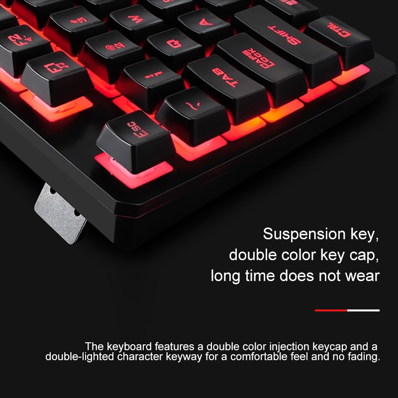 3/4Pcs LED Backlit GamerMechanical Keyboard+Gaming Mouse+Headset +Mouse Pad Wired Backlight Desktop Ergonomic Keyboard Set