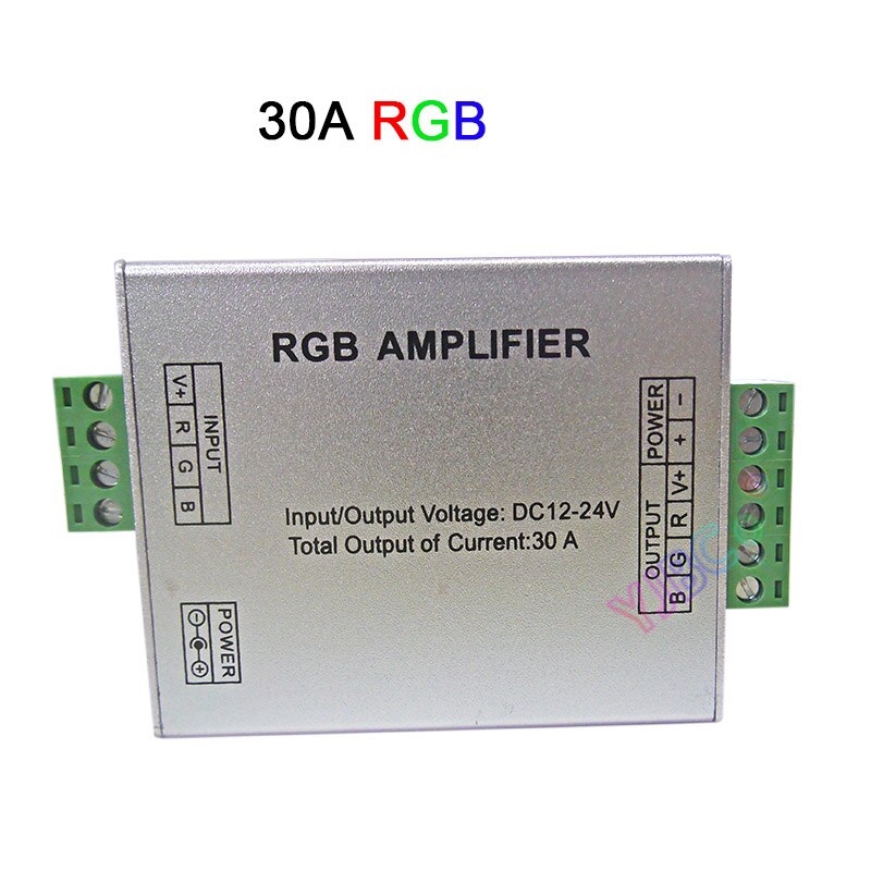 DC12V/24V Rgb/Rgbw/Rgbww Rgb + Cct Led Versterker 12A/15A/24A/30A Rgbwc Led Strip Tape Power Repeater Controller: 30A RGB