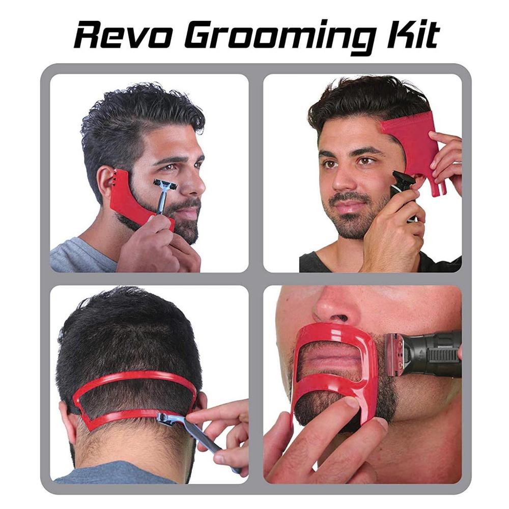 4Pcs Men's Beard Combs Neck Hair Line Guide Shapin... – Grandado