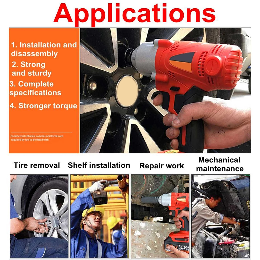 12/21Pcs 14-22mm Hexagonal Socket Head Set Kit Impact Wrench Screwdriver Chuck Drive Adapter Electric Drill Tools Power Tools