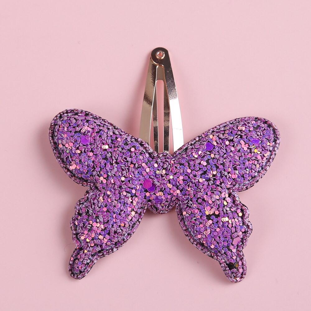 1 Stuk Pailletten Cartoon Vlinder Haar Clips Voor Meisjes Boutique Haarspelden Meisje Haarspeldjes Kids Haarspelden Baby Haar Accessoires: 6