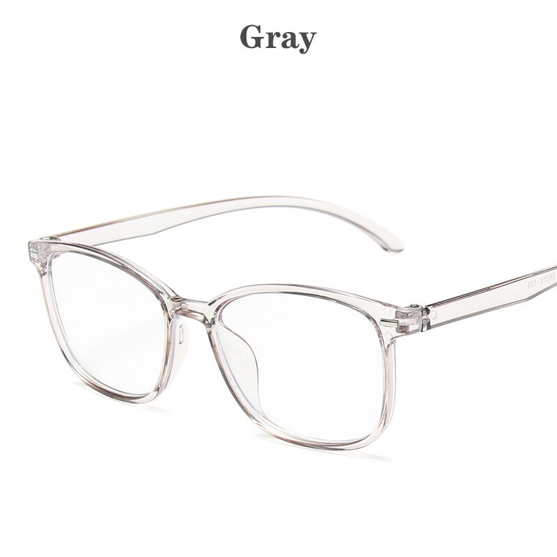 KOTTDO Square Plastic Glasses Frames Women Men Clear Transparent Computer Black Eyeglasses Frames Vintage Retro Optical Eyewear: gray