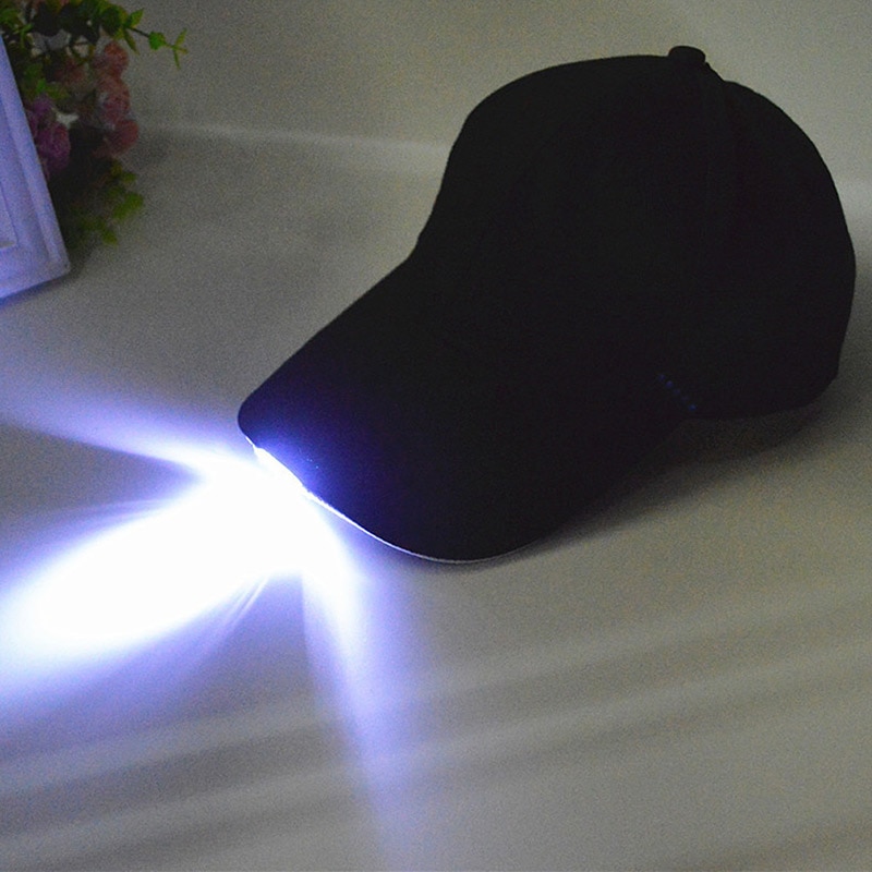 Bright Glow In Donkere Lezen Vissen Jogging Light Up Led Sport Hoed Baseball Caps Lichtgevende Hoed Voor Unisex FS99