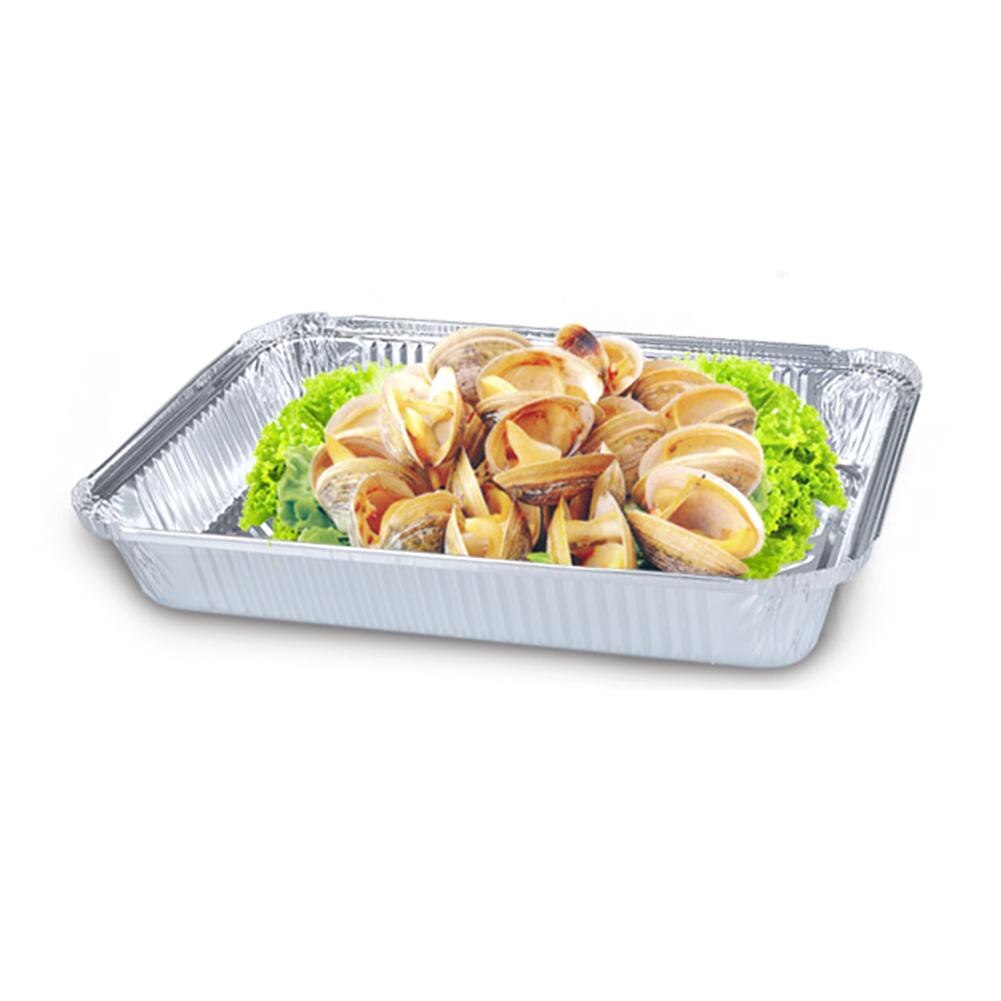 Lot de 10 bacs de récupération de graisse jetables en aluminium pour barbecue