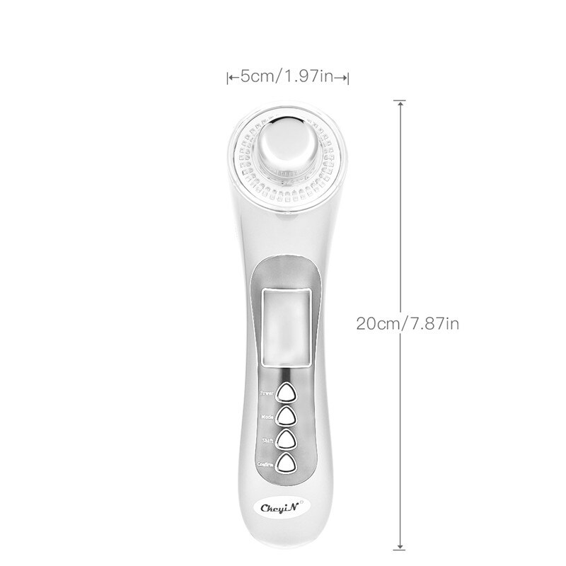 3MHZ Ultraschall Ionen LED Photon Gesicht Reinigung Gerät Haut Verjüngung Schönheit Massage Maschine USB Lade Gesichts Massager P36