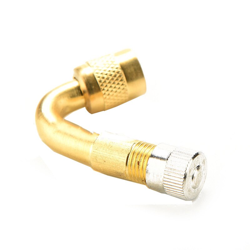1Pc 90 Degree Brass Car Air Tyre Valve Schrader Valve Stem with Extension Adapter for Truck Motorcycle Scooter