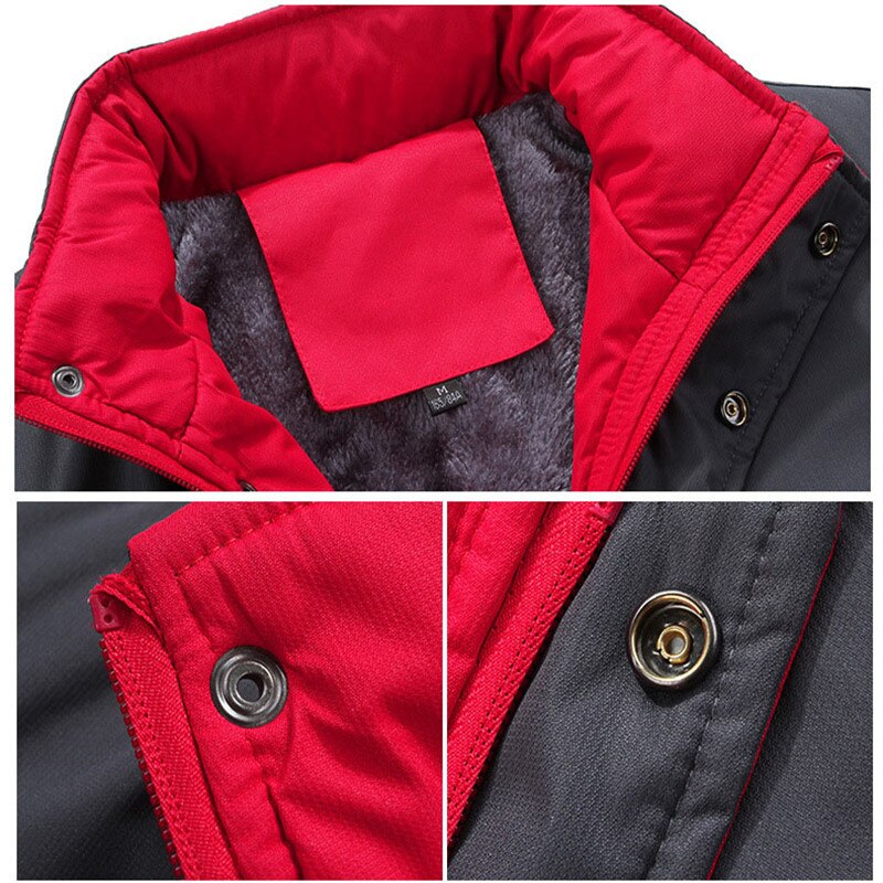 Ski Jacket Men Winter Outdoor Sports Hiking Windproof Waterproof Fleece Jackets Male Plus Size Warm Skiing Snowboarding Jackets