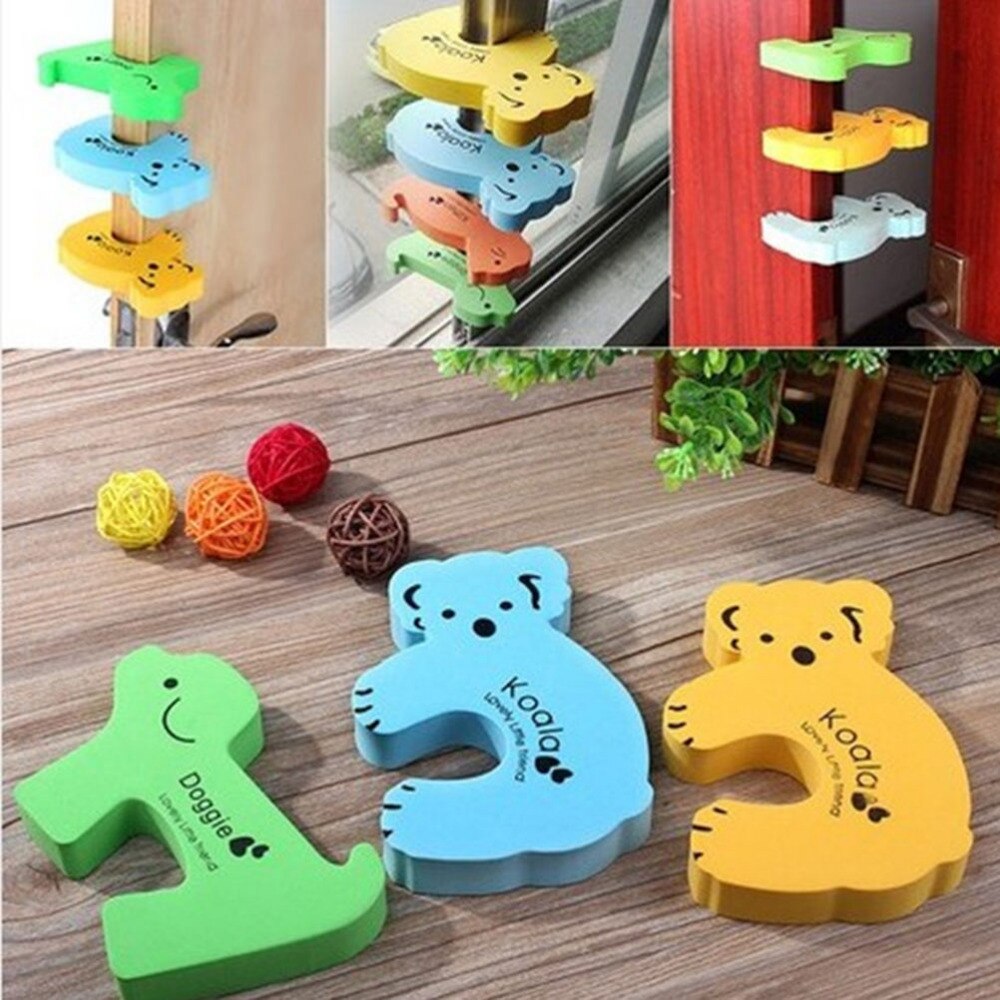 1pc Animal Cartoon Jammers Stop Safety Guard Finger Protect Thick Child kids Baby Door stopper holder lock
