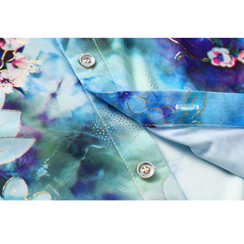 Summer Men's Flower Shirt Print Short Sleeve Shirt Mens Clothing Trend Casual Mens Floral Social Shirts M-7XL