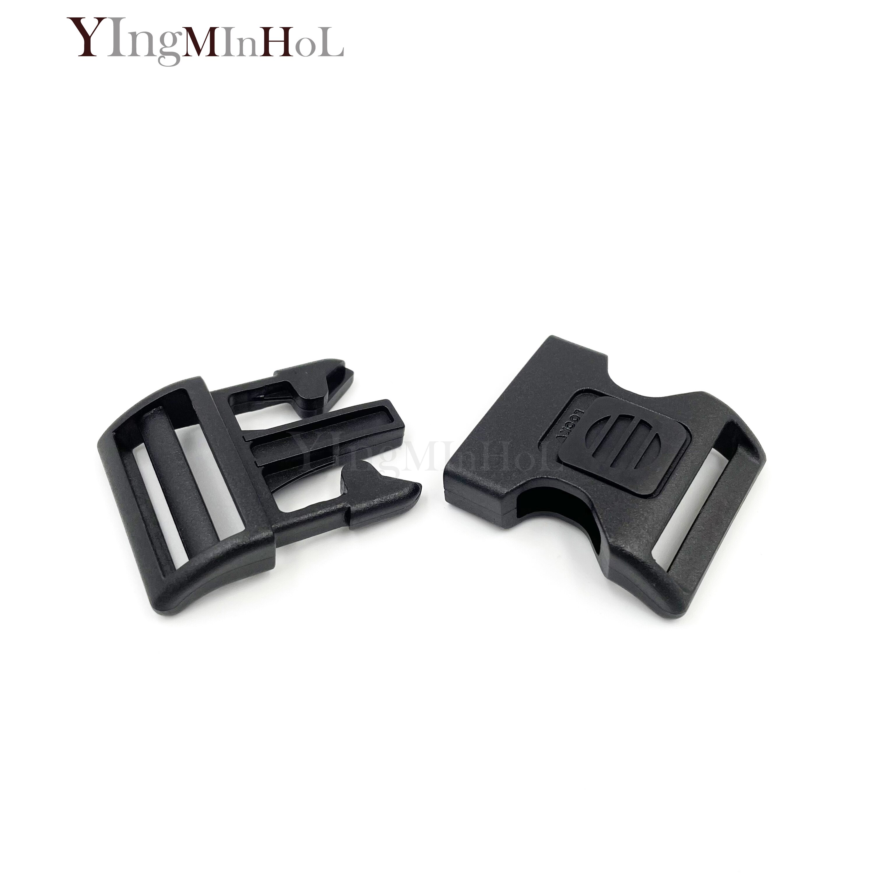 1 pz fibbia a sgancio laterale in plastica fibbie autobloccanti nere per borse da campeggio con cinturini per zaino