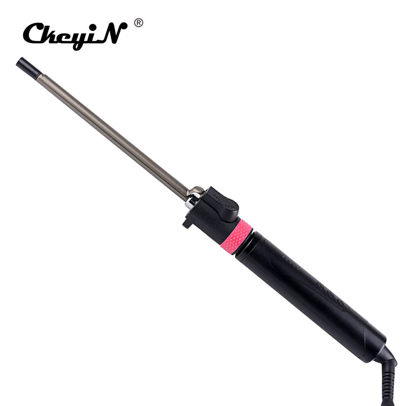 9mm Roterende Haar Krultang Titanium Krultang Wave Wand Machine Krullend Haar Weave Styler Sticks Machine Magic Salon Roller