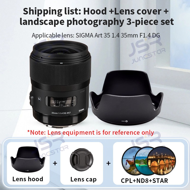 Camera hood replacement LH730-03 suitable for Sigma Art 35 1.4 35mm F1.4 DG lens protection accessories: army green