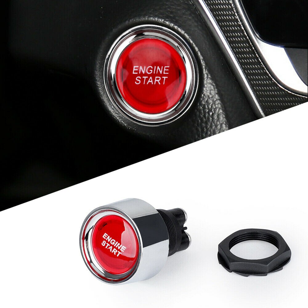 12V/24V 50A Auto Motor Startknop Keyless Startknop Ontsteking Starter Auto Motor Start Knop auto Accessoires Rood/Blauw