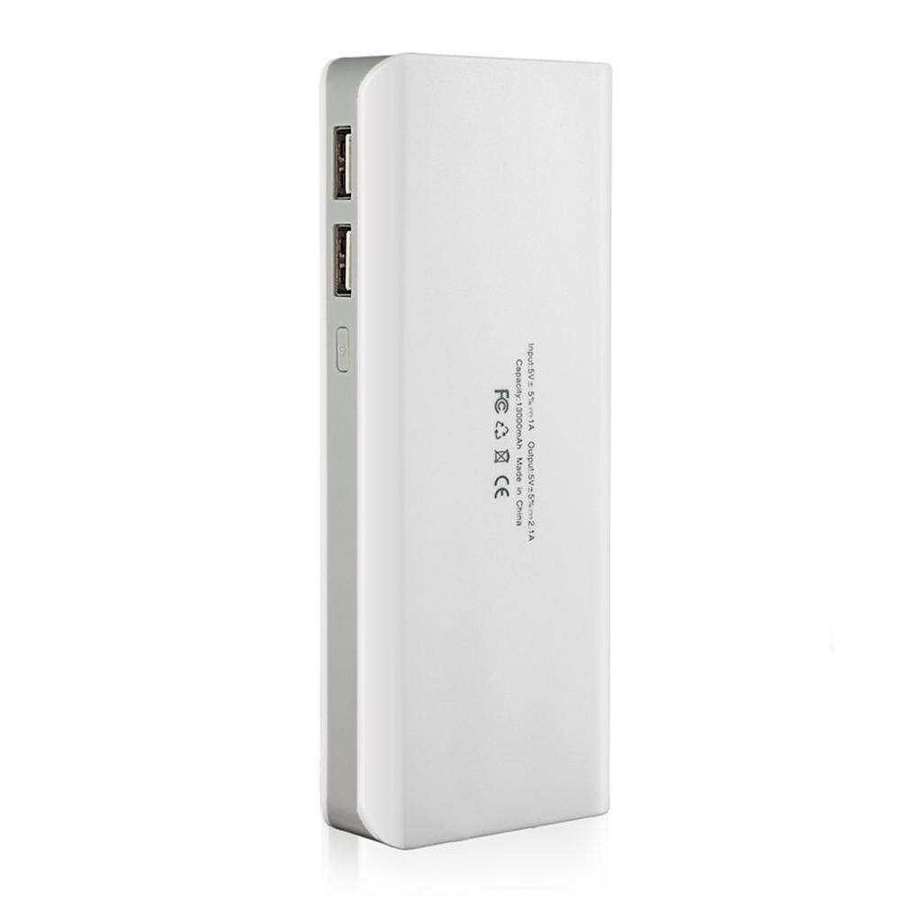 13000mah portátil caso do banco de potência do telefone móvel baterias externas banco de backup com dois carregador de interface usb power bank: Romans white