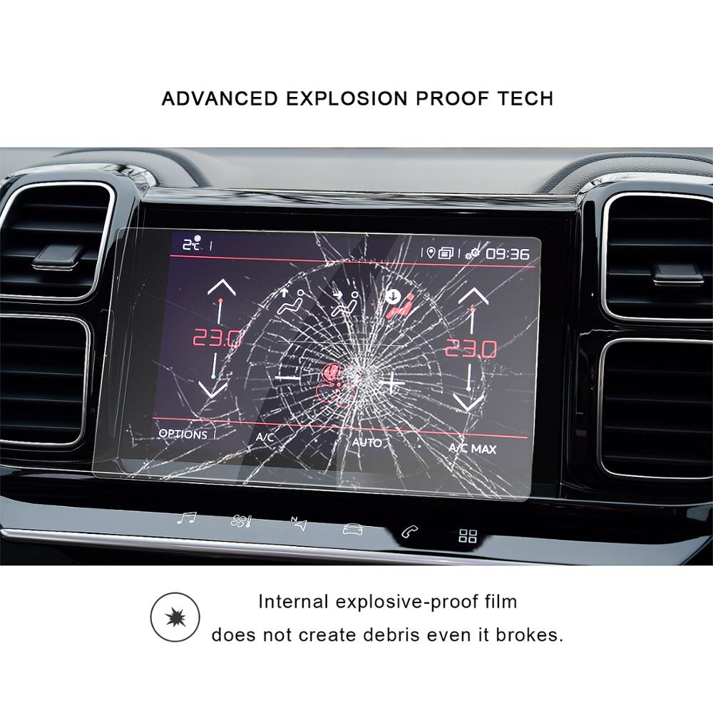 RUIYA car screen protector for Citroen C5 aircross car navigation touch center display,tempered glass protective film