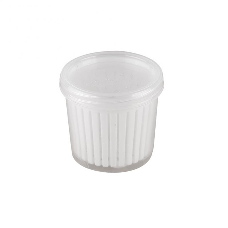 Drain Fresh Box Kitchen Refrigerator Fresh-Keeping Box Fruit Vegetable Drain Crisper Transparent Storage Containers With Lid: S / green