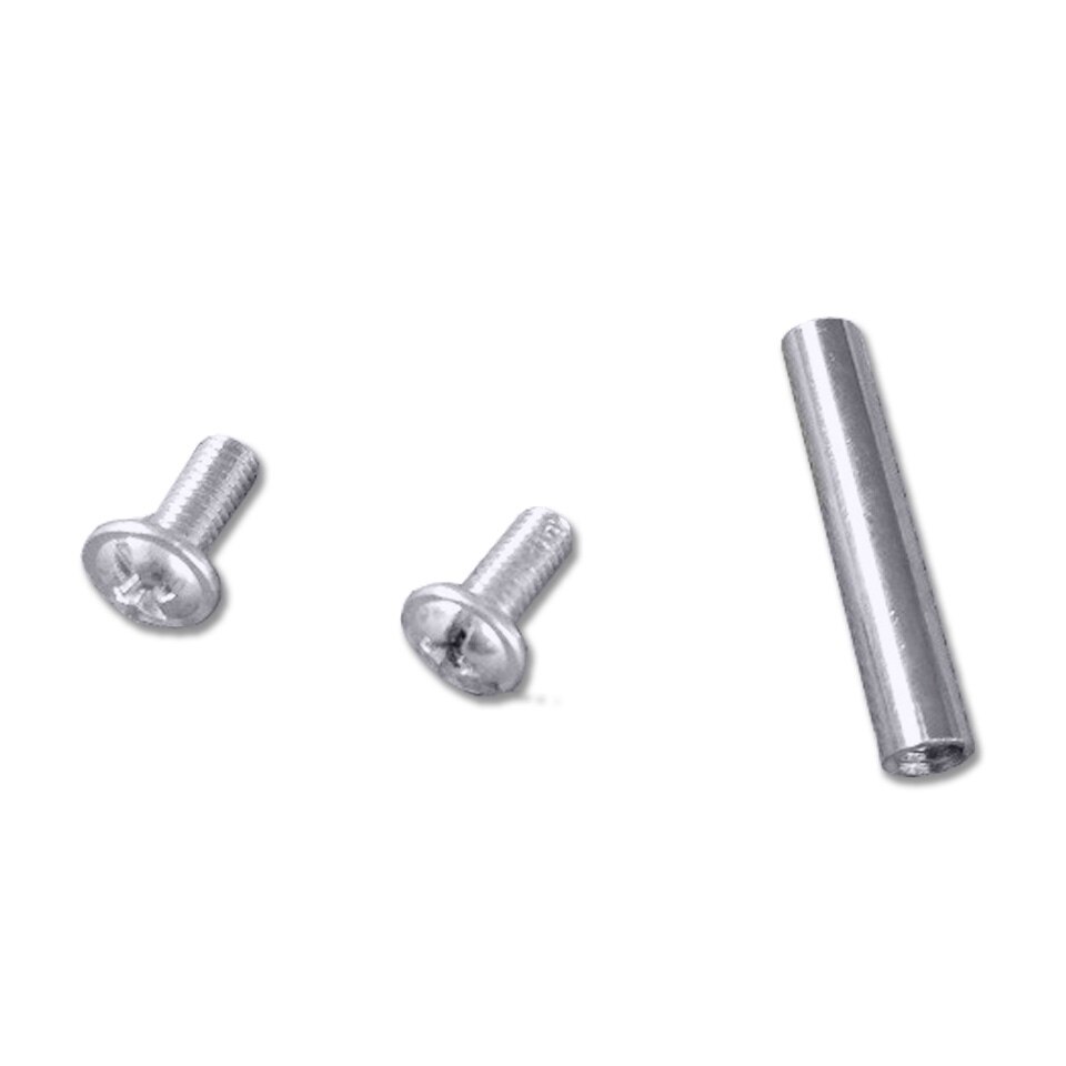 5Pcs M4 Binnendraad Aansluiten Pijp Binnendraad Rechte Pijp Dia 4.8Mm Chrome Hollow Binnendraad Buis Met m4x10mm Schroef
