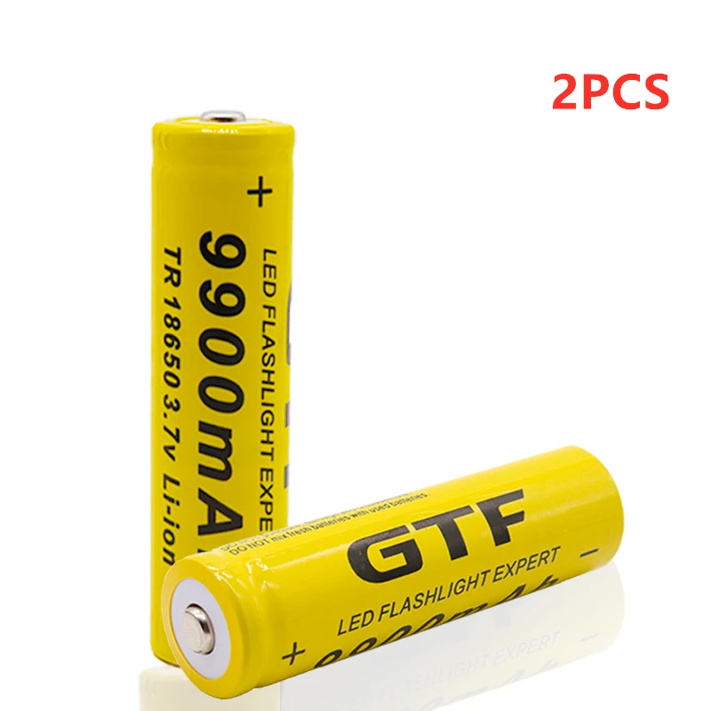 Original 3,7 3,7 V Lithium-Ionen-Batterien für Taschenlampe Akku V mAh für Taschenlampe USB-Ladegerät: Black